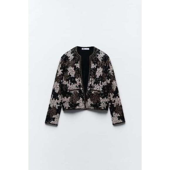 🤍 OPEN FRONT SEQUIN JACKET - Picture 7 of 11